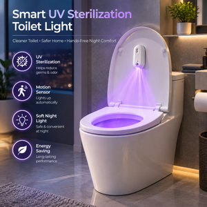 GlowGuard™ UV Sanitising Motion-Sensor Toilet Night Light