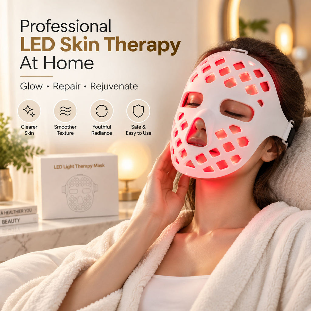 LumaGlow™ Silicone LED Light Therapy Face Mask