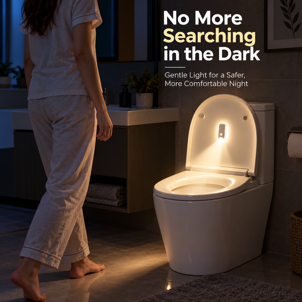 GlowGuard™ UV Sanitising Motion-Sensor Toilet Night Light