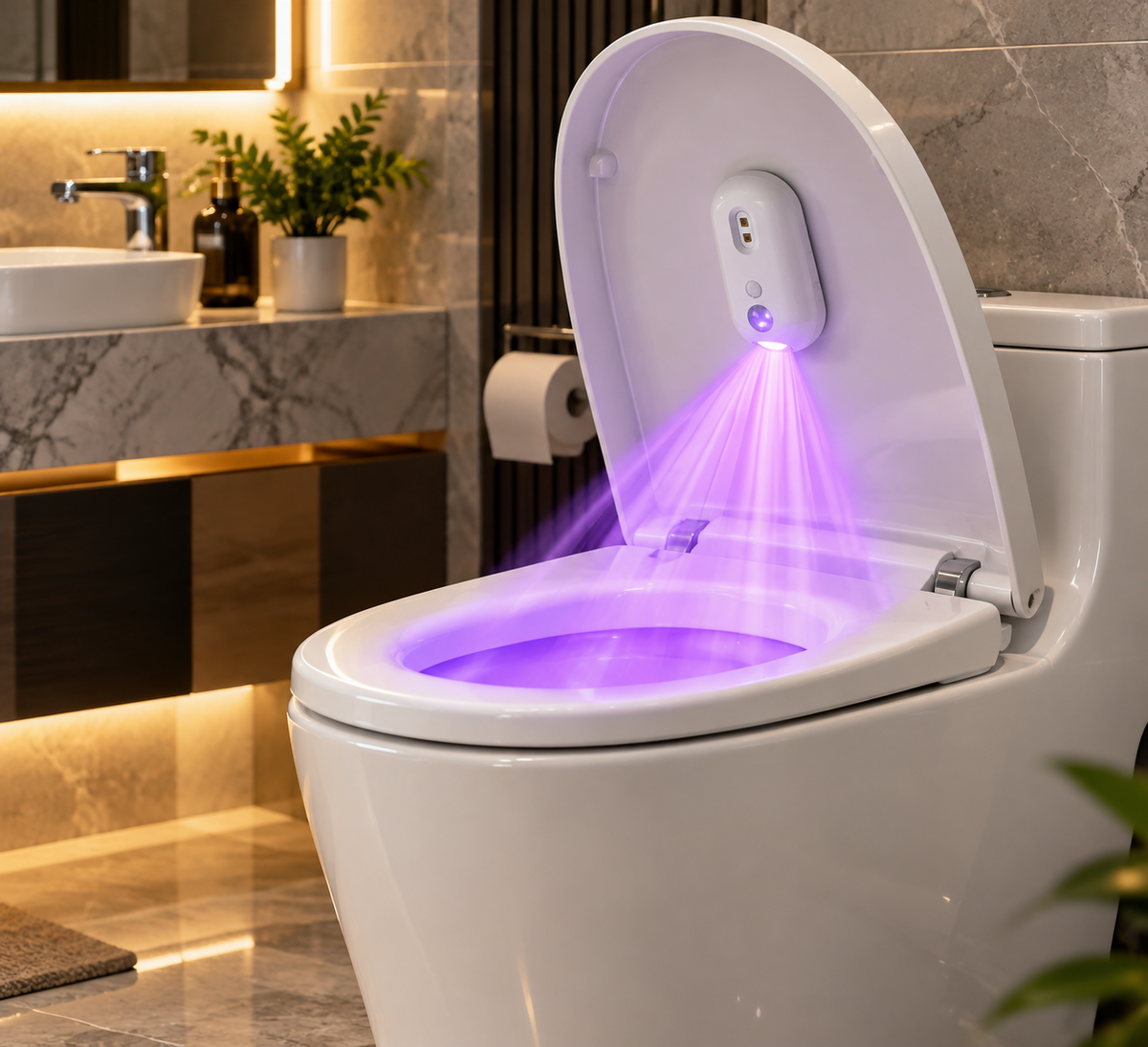 GlowGuard™ UV Sanitising Motion-Sensor Toilet Night Light
