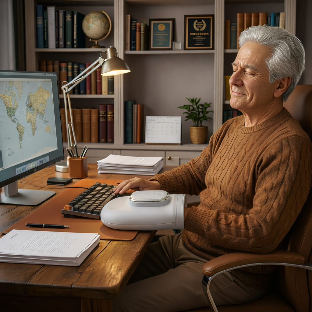 Recharged Living™ Heated Compression Hand Massager