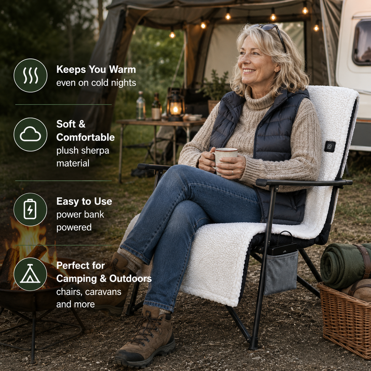 WarmRest™ USB Heated Chair Pad