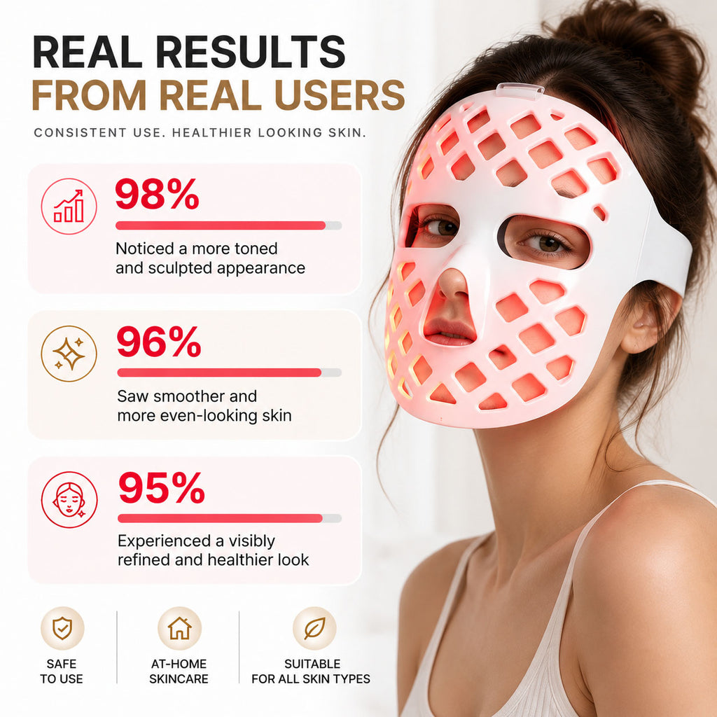 LumaGlow™ Silicone LED Light Therapy Face Mask