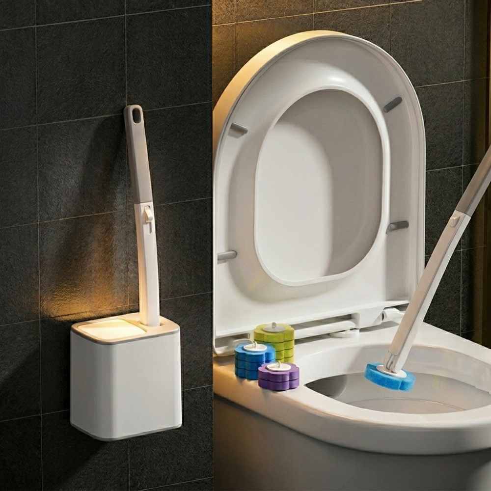 ZeroTouch™ Toilet Brush + 30 Replaceable Heads