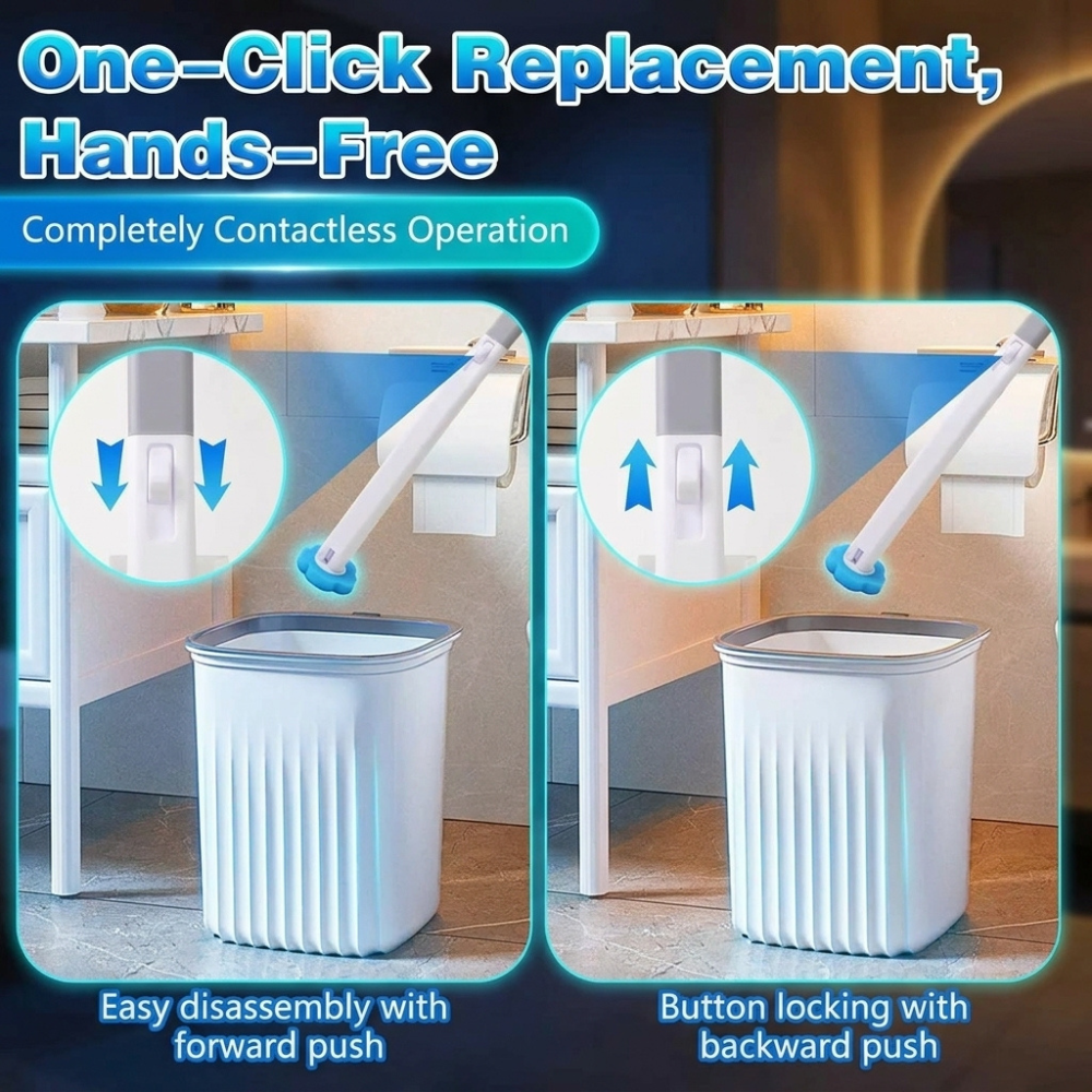 ZeroTouch™ Toilet Brush + 30 Replaceable Heads