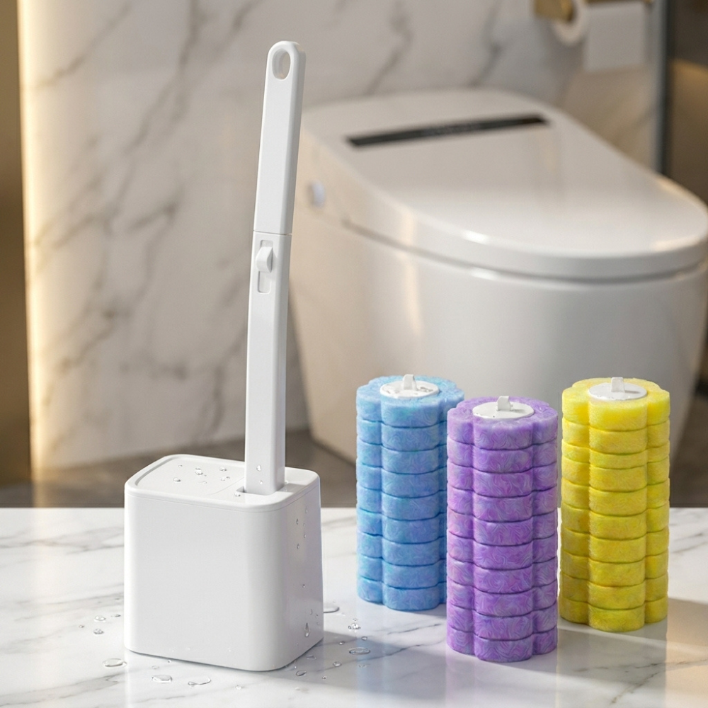 ZeroTouch™ Toilet Brush + 30 Replaceable Heads